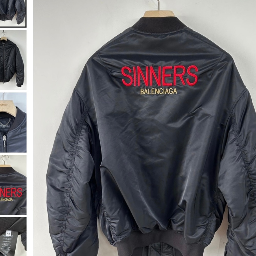 ❤️ BALENCIAGA “Sinners” Capsule Bomber Jacket. Men’s. 46